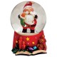 Boule à neige Père Noël chaussette résine 6 cm