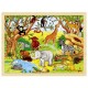 Puzzle enfant en bois animaux sauvages afrique 48 pièces