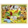 Puzzle enfant en bois animaux sauvages afrique 48 pièces
