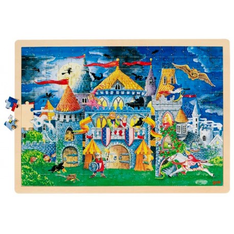 Puzzle enfant en bois chateau prince et princesse 192 pièces