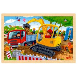 Puzzle cadre enfant en bois dinosaures 48 pièces - La Magie des