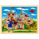Puzzle cadre enfant en bois Chateau fort 96 pièces