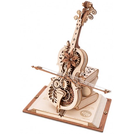 Maquette en bois animée musicale Violoncelle