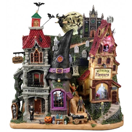 Façade lumineuse Colline hantée Lemax Halloween