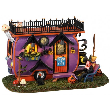 Caravane lumineuse Sorcière Lemax Halloween