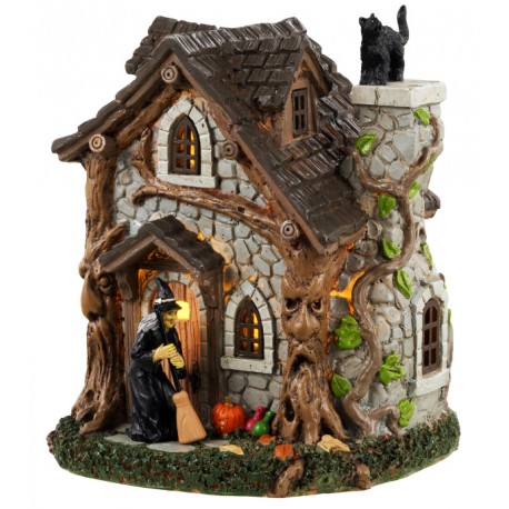 Chalet Sorcière lumineux Lemax Halloween