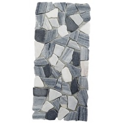 Tapis pierre gris blanc 30x14 cm