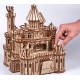 Maquette en bois Château fort animé lumineux musical