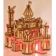 Maquette en bois Château fort animé lumineux musical