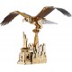 Maquette en bois animée Aigle survolant New York