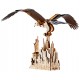 Maquette en bois animée Aigle survolant New York