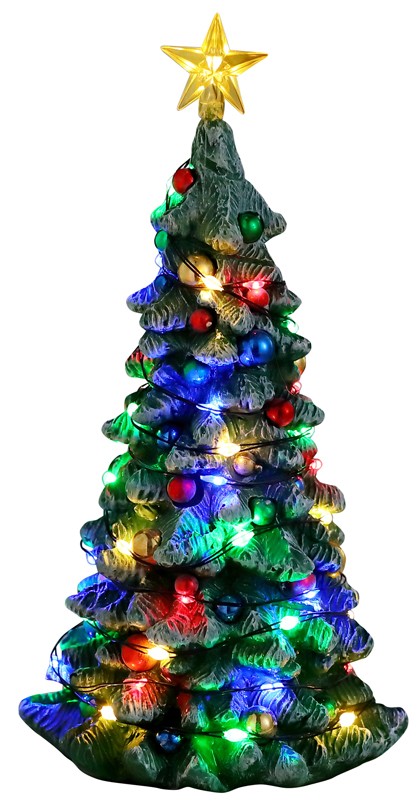 Accessoire de Déco Musical et Lumineux - Sapin de Noël 30 cm