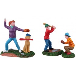 Baseball en famille Lot de 3 Lemax