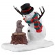 Bonhomme de neige et lapin Lemax