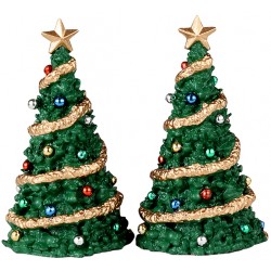 Sapins de Noël décorés Lot de 2 Lemax