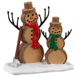 Bonhommes de neige en bois Lemax