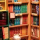 Maquette en bois lumineuse Serre-livres Librairie