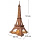 Maquette en bois Tour Eiffel lumineuse 53 cm