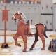 Maquette en bois colorée cheval de bataille