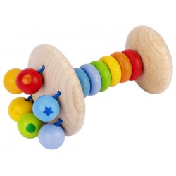 Hochet en bois flexible coloré pour bébé