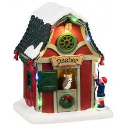Maison lumineuse du Renne de Noël Dasher Lemax