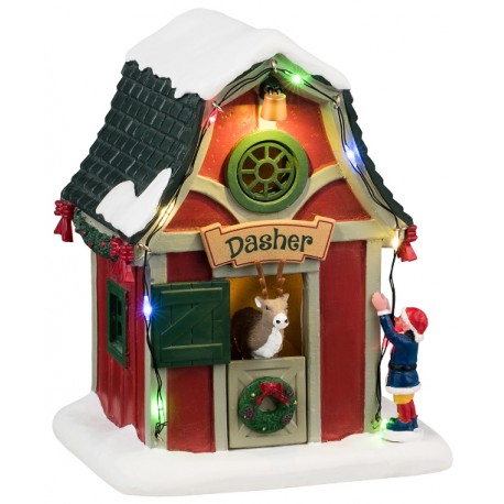 Maison lumineuse du Renne de Noël Dasher Lemax