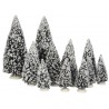Assortiment Sapins enneigés Lot de 12