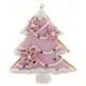Suspension sapin Noël rose