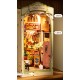 Maquette en bois lumineuse Serre-livres Rue fleurie