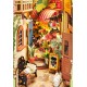 Maquette en bois lumineuse Serre-livres Rue fleurie