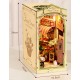 Maquette en bois lumineuse Serre-livres Rue fleurie