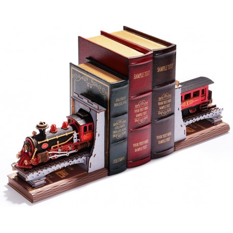 Maquette en bois lumineuse Serre-livres Train tunnel