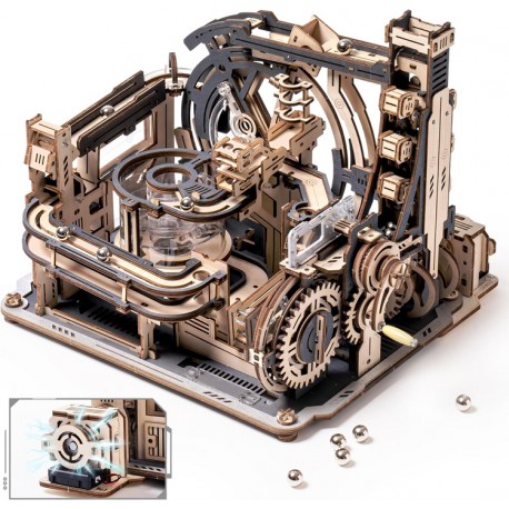 Maquette en bois animée Circuit de billes motorisé