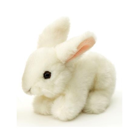 Peluche lapin blanc 18 cm