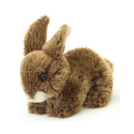 Peluche lapin marron 18 cm