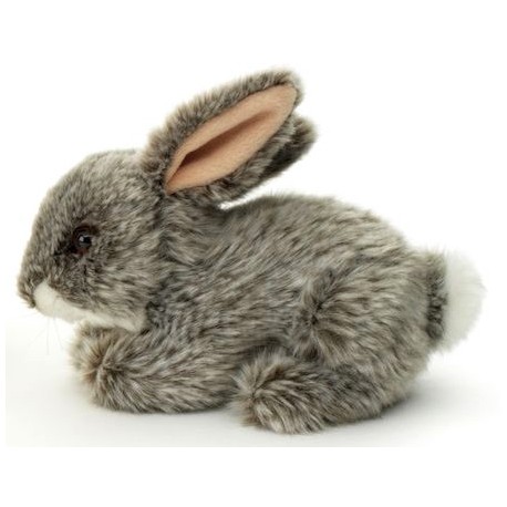Peluche lapin gris 18 cm