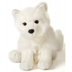 Peluche renard polaire assis 26 cm