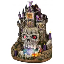 Château maudit animé lumineux sonore fumant LEMAX Spooky Town