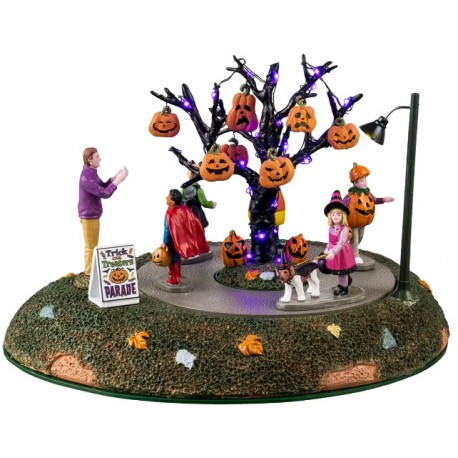 Défilé d'enfants à Halloween animé lumineux LEMAX Spooky Town