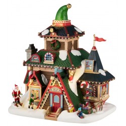 Chalet des lutins enneigé lumineux LEMAX