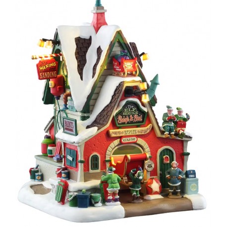 Chalet de lutins lumineux Réparation de traineau LEMAX