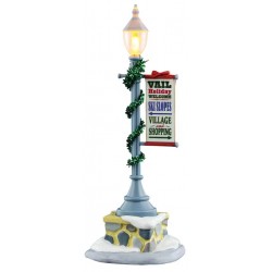 Lampadaire lumineux décoré enneigé LEMAX