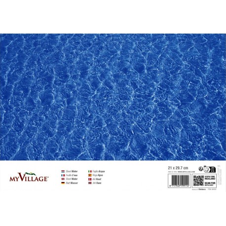 Feuille Double face Effet eau 21 x 29,7 cm